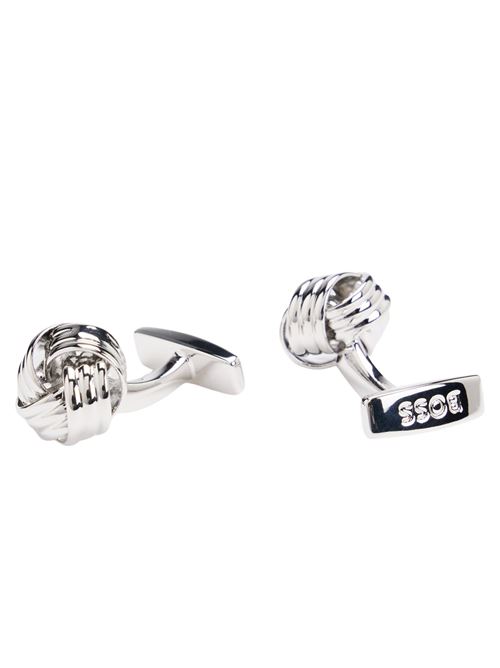 Gemelli in ottone argentati Hugo Boss | 50532330410